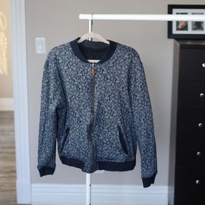 Ted Baker Reversible Boosun Navy/Palm Leaf Print Bomber Jacket